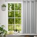 Eurofirany 432089 Sheer Polyester Grommet Curtain - Silver
