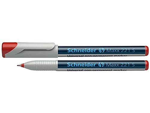 Schneider universele marker Maxx 221 S non-permanent rood doos met 10 stuks