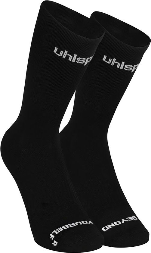 Uhlsport Id Socks Work Progress 1003702 Sokken voor Volwassenen, Mannen, Schoenmaat 46-50, Zwart/Wit