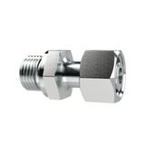 Riegler EGE3420SST Instelbare rechte schroefverbinding, G 3/4 a., buisbuiten-Ø 20 mm, PN 400, SW1 32, SW2 36, verzinkt staal
