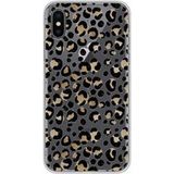 1001 coques Apple iPhone XS Max Leopard Bedrukt siliconen hoesje