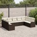vidaXL Tuinbank - Set - 9 zitplekken - Bruin - Polyrattan