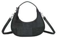 Gallantry, sac en denim patchwork avec bandoulière, noir