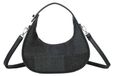 Gallantry, sac en denim patchwork avec bandoulière, noir