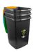 GioStyle Ecosolution 45 Vuilnisemmer, 45 l, Geel/Blauw/Groen, Afvalscheiding, Italië, 3 stuks