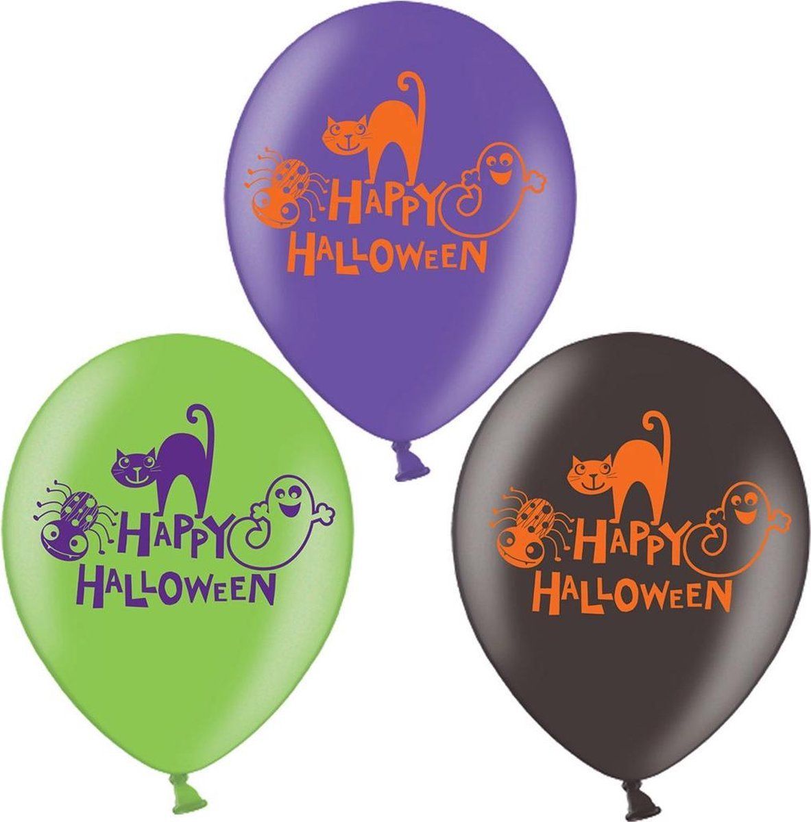 Amscan 6 Happy Halloween ballonnen - Feestdecoratievoorwerp