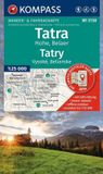 KOMPASS Wanderkarte 2130 Tatra Hohe, Belaer / Tatry, Vysoké, Belianske 1:25.000