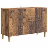 vidaXL Dressoir Oud hout 89 x 34,5 x 60 cm Bewerkt hout