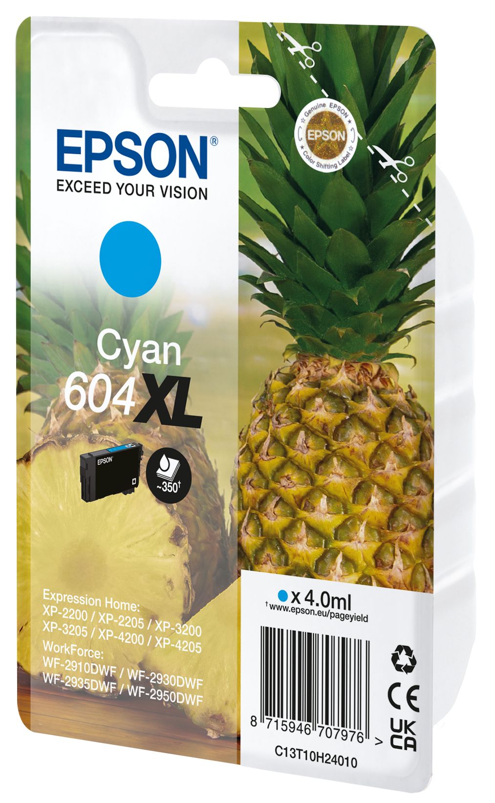 Epson 604XL Cyaan Inktcartridge - Hoog Rendement