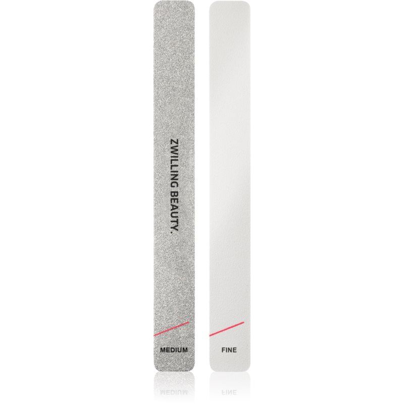 ZWILLING Premium 2 stuks professionele zandbladvijlen voor een schone nagelverzorging, wit