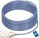 KOTARBAU® Tuyau d'air comprimé ø 6 mm / 2,5 mm - Tuyau de compresseur - Tuyau d'air 50 m - Tuyau PVC avec insert textile - Tuyau d'eau - Transparent - Bleu
