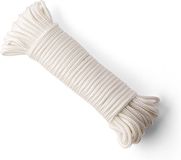 SNURO Gevlochten nylon Touw (6mm, 20M) - Slijtvast koord in sterke witte polyamide