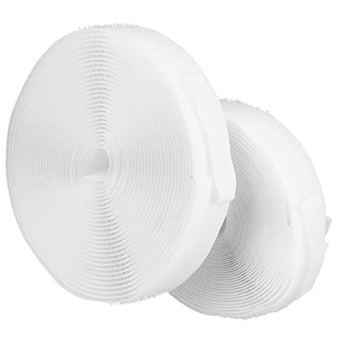 mumbi Klittenband om te naaien, klittenband bestaande uit haak en fleece om op te naaien, klittenbandsluiting 20 mm x a 5 meter, wit