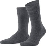 FALKE Link Attire Heren Sokken Wol Lyocell Linnen Effen Grijs Maat 43-46