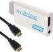 Adaptateur Wii vers HDMI - Convertisseur HD 1080P/720P - avec prise audio stéréo 3,5 mm + câble 1 m - Prend en charge les formats NTSC/PAL - pour Smart TV HDTV - Blanc