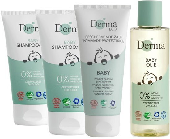 Derma Eco Baby shampoo & lichaam 2 x 150 ml - Baby olie - Baby billenzalf - verzorgingsproducten - ecologisch - set - pakket