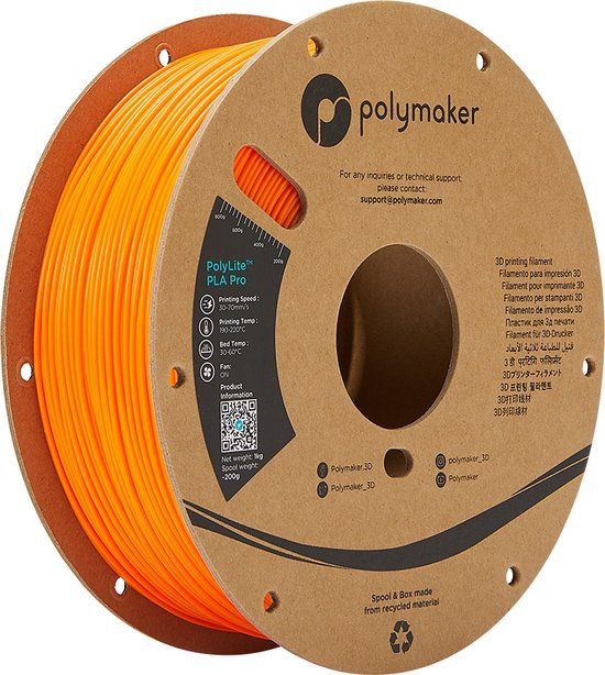 Polymaker POLYLITE™ PLA PRO 3D filament Oranje 1.75 mm 1KG