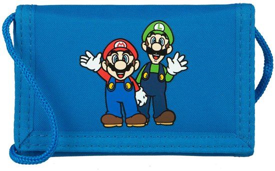 4KidsOnly Super Mario Portemonnee voor Kinderen - Klittenbandportemonnee van Polyester - Multi Colour