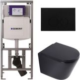Geberit QeramiQ Dely Toiletset - Mat Zwart