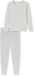 SCHIESSER dames Cotton Essentials Pyjama lang - dames pyjama set - zilvergrijs melange gestreept