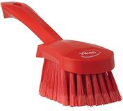 Vikan 4194 hygiene afwasborstel zacht steel 27cm - Rood