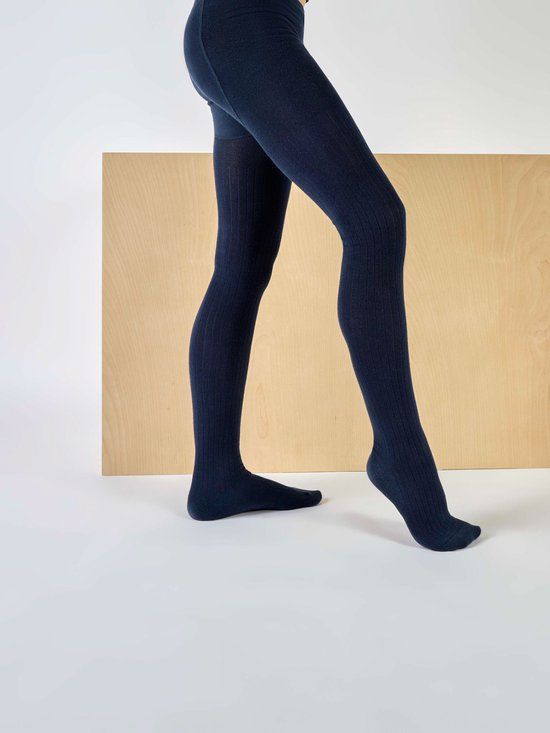NAME IT NKNPANTYHOSE RIB 2P NOOS Meisje Panty - Maat 74/80 - Dark Sapphire
