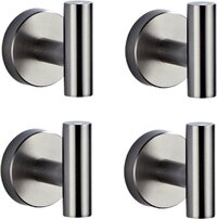 Handdoekhaakjes Gun Metal Grijs - 4 Stuks - RVS