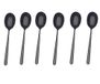 Mepra 108744108 Moka Linea Oro Lepel, zwart, 6 stuks