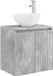 vidaXL meuble-lavabo mural gris béton