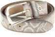 b.belt Riem Ledergürtel Animal W100 Vanille+Silbermetallic Beige Veelkleurig