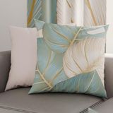 PETTI Artigiani Italiani - Paar kussenslopen 60 x 60 cm, van microvezel, decoratief kussen voor slaapkamer, bank, woonkamer, set van 2 kussenslopen, tropisch lichtblauw O, 100% Made in Italy