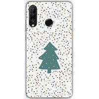 1001 coques Huawei P30 Lite kerstboom bedrukt siliconen hoesje