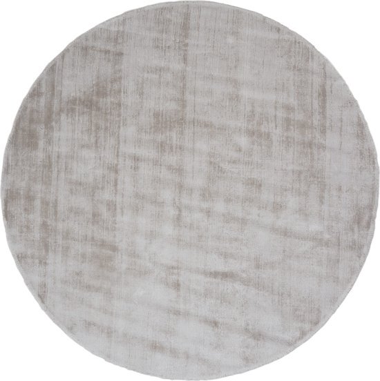 Karpet Viscose Rond Light Grey &#248;200 cm