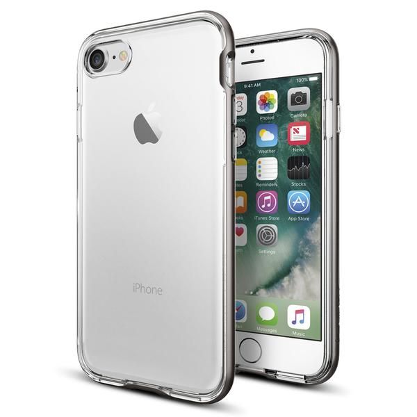 Spigen iPhone 7 hoesje grijs, transparant