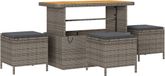 vidaXL Banc de jardin gris