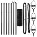 vidaXL Euro-hek - met grondbevestiging - 50 x 0,4 m - PVC-Coated Staal - Grijs