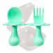 Grabease Cuillères pour bébé Cuillères pour tout-petits Couverts pour bébé Ustensiles pour tout-petits, sans BPA et sans phtalates pour bébé et tout-petits, 1 jeu, menthe