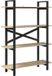 vidaXL Boekenplank - 4-laags - 100 x 33.5 x 140 cm - Bewerkt hout - Sonoma eiken