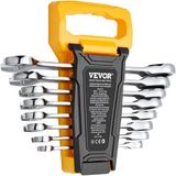 VEVOR Sleutelset Ratelsleutelset 8-Delig Metrisch 8-19mm Garage