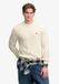 Superdry Heren Cable Knit Trui met Normale Pasvorm Creme XXXL