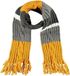 Luxe okergeel/grijs foulard tricoté pour enfants