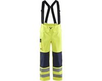 Blåkläder Vlamvertragende regenbroek LEVEL 2 1313-2022 - High Vis Geel/Marineblauw - XS