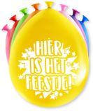 PaperDreams Ballonnen Hier is het feestje 8 stuks