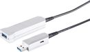 Optische USB-A verlengkabel USB 3.0 – Hybride AOC – SuperSpeed 5 Gbit/s – Zwart – 10 meter