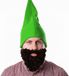 Fiestas Guirca Kabouters/dwergen verkleed set - kaboutermuts groen met zwarte lange baard - polyester - volwassenen