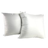 Abeil Harmoniekussen, satijn, polyester, dobby, jacquard, wit, 60 x 60 cm, Made in Frankrijk, 2 stuks