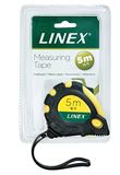Linex 100411025 Bandmaat 5 m Robuust professioneel meetlint met stabiele riemklem en automatisch oprolsysteem
