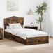 vidaXL Opbergbed gerookte eik 90 x 200 cm