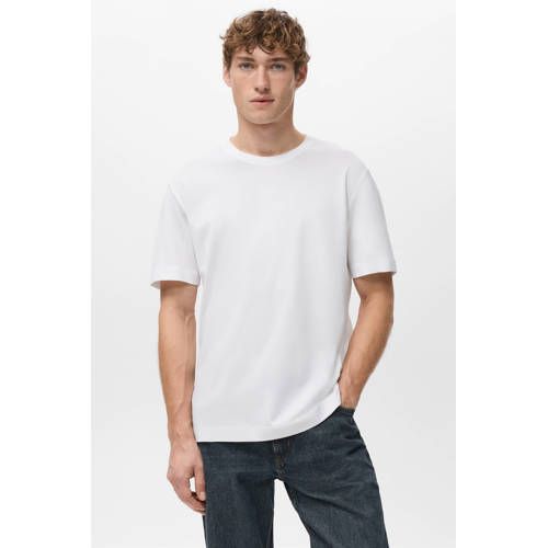 Mango Man regular T-shirt wit