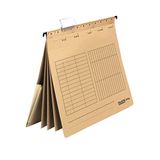 Origineel Falken UniReg Multihechter. Made in Germany. Gemaakt van gerecycled karton bruin, DIN A4, commercieel nieten, 3 verdelers, 4 nietjes, binnenzak op de rug Blauwe Engel